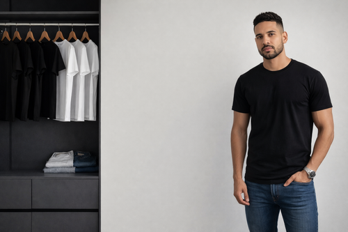 Pack of 4 premium black and white T-Shirt