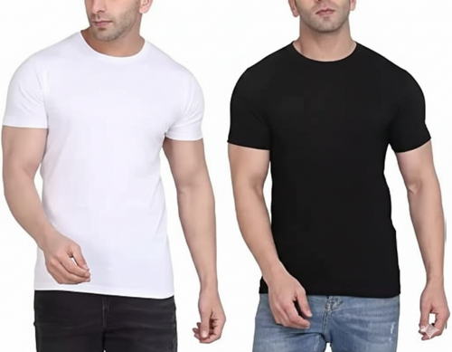 Pack of 2 premium black and white T-Shirt