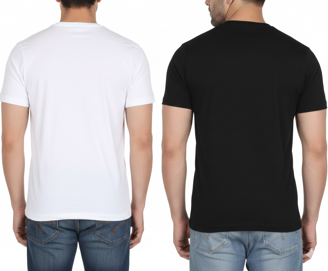 Pack of 2 premium black and white T-Shirt